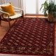 Tapis en laine OMEGA BUCHARA Cadre, cercles rubis