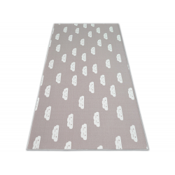 Anti-slip Fitted carpet for kids CLOUDS pink