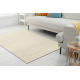 Wool carpet TAHAR 99002B cream - HAND-WOVEN loop, Lines 