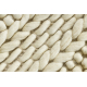 Wool carpet TAHAR 99002B cream - HAND-WOVEN loop, Lines 