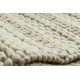 Wool carpet TAHAR 99002B cream - HAND-WOVEN loop, Lines 