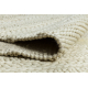 Wool carpet TAHAR 99002B cream - HAND-WOVEN loop, Lines 