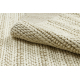 Wool carpet TAHAR 99002B cream - HAND-WOVEN loop, Lines 