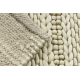 Wool carpet TAHAR 99002B cream - HAND-WOVEN loop, Lines 