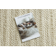 Wool carpet TAHAR 99002B cream - HAND-WOVEN loop, Lines 