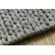 Tapis en laine TAHAR 99004G gris - TISSÉ MAIN boucle, uniforme