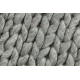 Wool carpet TAHAR 99004G grey - HAND-WOVEN loop, uniform