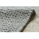 Tapis en laine TAHAR 99004G gris - TISSÉ MAIN boucle, uniforme