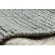 Tapis en laine TAHAR 99004G gris - TISSÉ MAIN boucle, uniforme