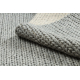 Wool carpet TAHAR 99004G grey - HAND-WOVEN loop, uniform