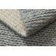 Wool carpet TAHAR 99004G grey - HAND-WOVEN loop, uniform