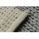 Tapis en laine TAHAR 99004G gris - TISSÉ MAIN boucle, uniforme