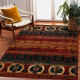 Tapis en laine OMEGA TAPAS ethnique rubis clair