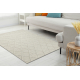 Tapis en laine TAHAR 99001C beige - TISSÉ MAIN boucle, losanges, bohème