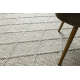 Tapis en laine TAHAR 99001C beige - TISSÉ MAIN boucle, losanges, bohème