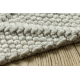 Uldtæppe TAHAR 99001C beige - HÅNDVÆVET løkke, romber, boho