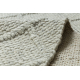 Tapis en laine TAHAR 99001C beige - TISSÉ MAIN boucle, losanges, bohème