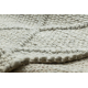 Tapis en laine TAHAR 99001C beige - TISSÉ MAIN boucle, losanges, bohème