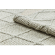 Tapis en laine TAHAR 99001C beige - TISSÉ MAIN boucle, losanges, bohème