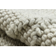 Tapis en laine TAHAR 99001C beige - TISSÉ MAIN boucle, losanges, bohème