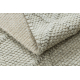 Tapis en laine TAHAR 99001C beige - TISSÉ MAIN boucle, losanges, bohème