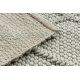 Wool carpet TAHAR 99001C beige - HAND-WOVEN loop, rhombus, boho