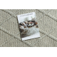 Tapis en laine TAHAR 99001C beige - TISSÉ MAIN boucle, losanges, bohème