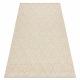 Wool carpet TAHAR 99001B cream - HAND-WOVEN loop, rhombus, boho