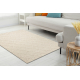 Wool carpet TAHAR 99001B cream - HAND-WOVEN loop, rhombus, boho