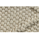 Wool carpet TAHAR 99001B cream - HAND-WOVEN loop, rhombus, boho