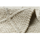 Tappeto in lana TAHAR 99001B crema - TESSUTO A MANO, rombi, boho