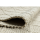 Tappeto in lana TAHAR 99001B crema - TESSUTO A MANO, rombi, boho