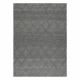 Alfombra de lana TAHAR 99001K antracita - TEJIDA A MANO bucle, Rombos, boho