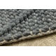 Alfombra de lana TAHAR 99001K antracita - TEJIDA A MANO bucle, Rombos, boho