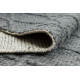 Tapete de lã TAHAR 99001K antracite - laço HAND-WOVEN, losangos, boho