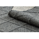 Alfombra de lana TAHAR 99001K antracita - TEJIDA A MANO bucle, Rombos, boho