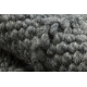 Tapete de lã TAHAR 99001K antracite - laço HAND-WOVEN, losangos, boho