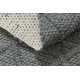 Tapete de lã TAHAR 99001K antracite - laço HAND-WOVEN, losangos, boho
