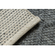 Tapete de lã TAHAR 99001K antracite - laço HAND-WOVEN, losangos, boho