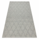 Alfombra de lana TAHAR 99001G gris - TEJIDA A MANO bucle, Rombos, boho