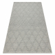 Tapis en laine TAHAR 99001G gris - TISSÉ MAIN boucle, losanges, bohème