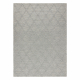 Tapis en laine TAHAR 99001G gris - TISSÉ MAIN boucle, losanges, bohème