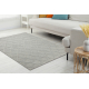 Tapis en laine TAHAR 99001G gris - TISSÉ MAIN boucle, losanges, bohème