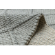 Alfombra de lana TAHAR 99001G gris - TEJIDA A MANO bucle, Rombos, boho