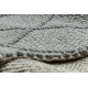 Tapis en laine TAHAR 99001G gris - TISSÉ MAIN boucle, losanges, bohème