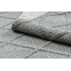 Alfombra de lana TAHAR 99001G gris - TEJIDA A MANO bucle, Rombos, boho