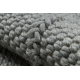Alfombra de lana TAHAR 99001G gris - TEJIDA A MANO bucle, Rombos, boho