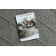 Alfombra de lana TAHAR 99001G gris - TEJIDA A MANO bucle, Rombos, boho
