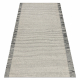 Alfombra de lana TAHAR 99003F crema / gris - TEJIDA A MANO Líneas, flecos 