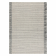 Alfombra de lana TAHAR 99003F crema / gris - TEJIDA A MANO Líneas, flecos 